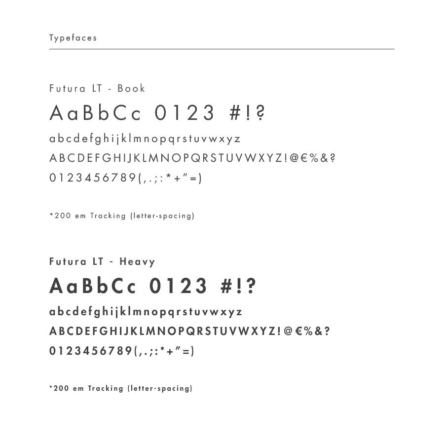 Viviana Visual Identity typefaces